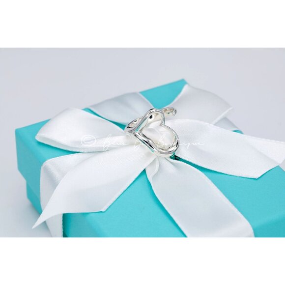 Tiffany & Co. Ring Open Heart Elsa Peretti Vintage in Sterling Silver w/Pouch - Picture 5 of 8
